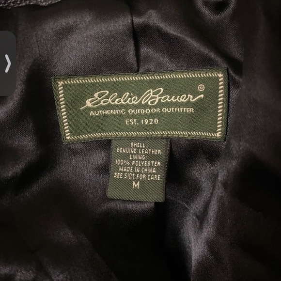 Eddie Bauer Women's Classic Black genuine Leather Jacket . - Picture 6 of 8